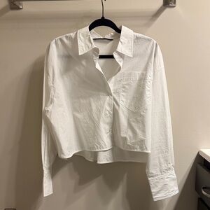 With Black Classic White Women's Button-Up Shirt